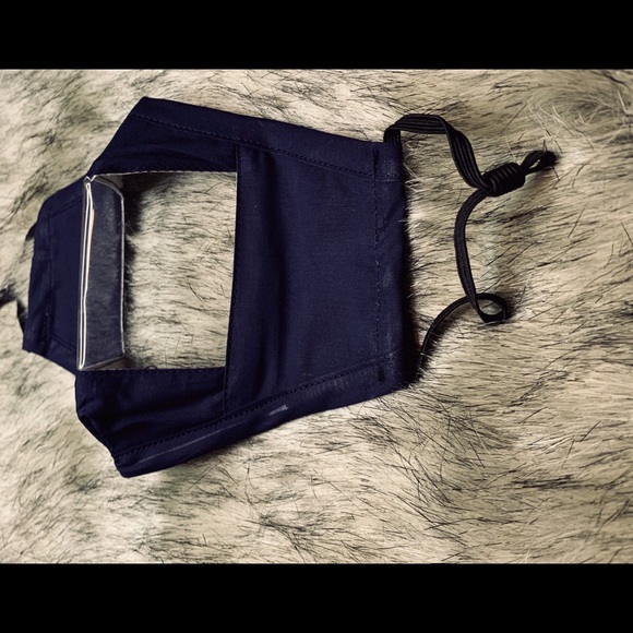 Blue Clear Window Face Mask for Lip Reading - Picture 2 of 6